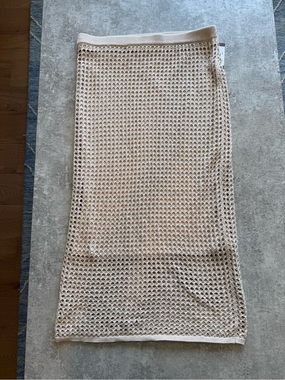 Steve Madden Beige Crochet Maxi Skirt